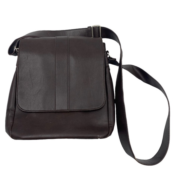 ALDO Crossbody Bag Brown Vegan Leather Equestrian Minimalist Classic Handbag - Picture 1 of 9